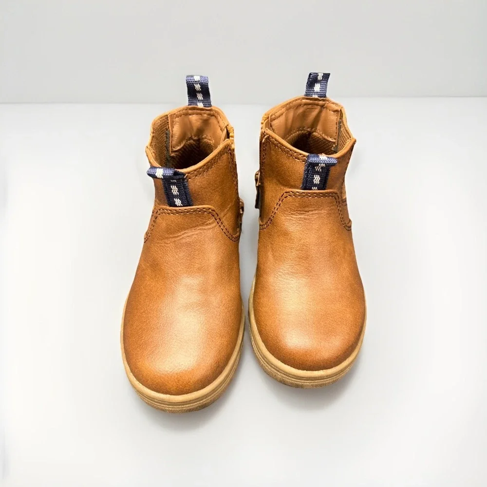 Cat & Jack‎ Chelsea Boots Toddler Boys Sz 7 Lucas Brown Elastic Stretch